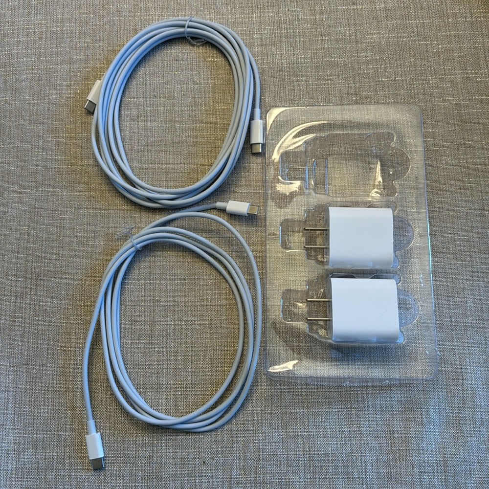 Sync & Charge Cable w/ USB-C To USB-C Charger and cables 6’ & 10’ - NWT